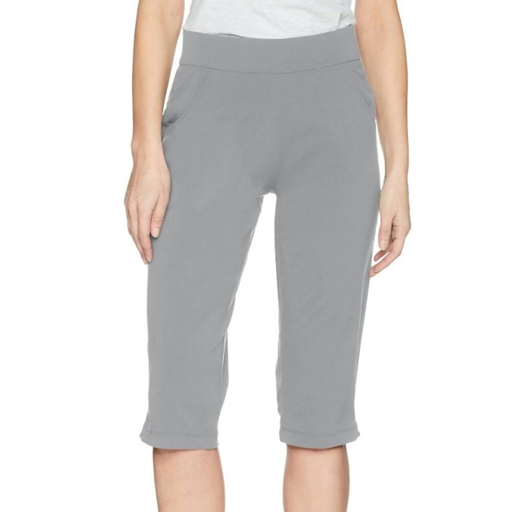 COLUMBIA Gray Anytime Casual Outdoor Hiking Cropped Capri Pull-On‎ Pants Size S